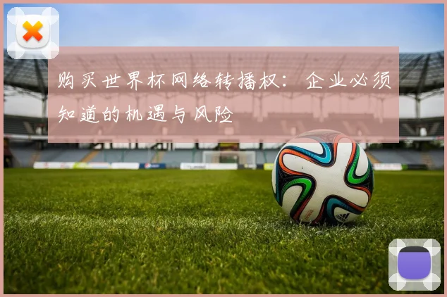 购买世界杯网络转播权：企业必须知道的机遇与风险